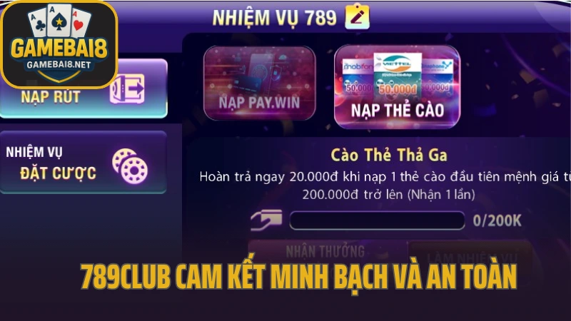 789club - cổng game tích hợp cả game bài và slot hot 6 789club cam kết minh bạch và an toàn