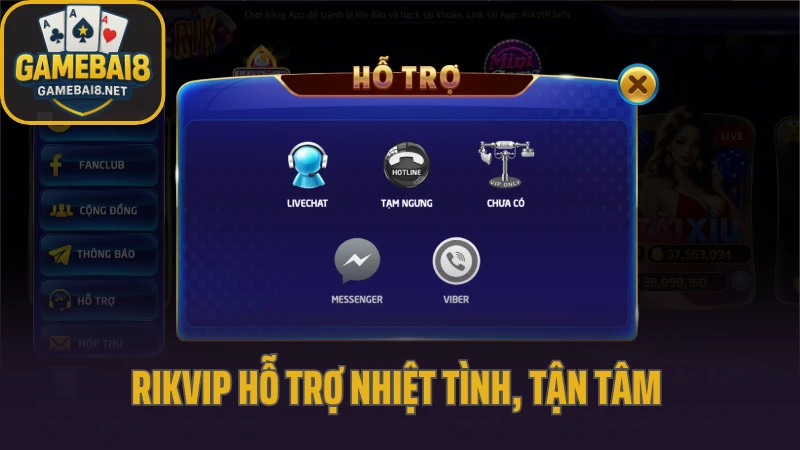 Rikvip - huyền thoại game bài trở lại với diện mạo mới 5 Rikvip hỗ trợ nhiệt tình, tận tâm với mọi khách hàng