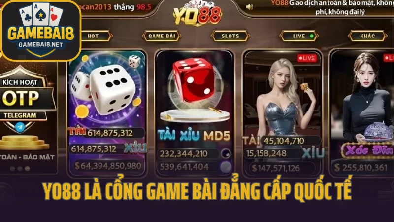 Yo88 - chơi game mượt mà trên mọi thiết bị không lo giật lag 2 Yo88 là cổng game bài đẳng cấp quốc tế