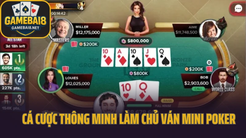 Mini poker - nhấn quay và đợi điều bất ngờ xảy ra 6 Cá cược thông minh làm chủ ván mini poker