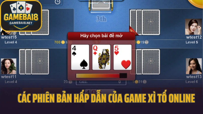 Xì tố tựa game đấu trí được dân chuyên ưa thích 2 Các phiên bản hấp dẫn của game xì tố online