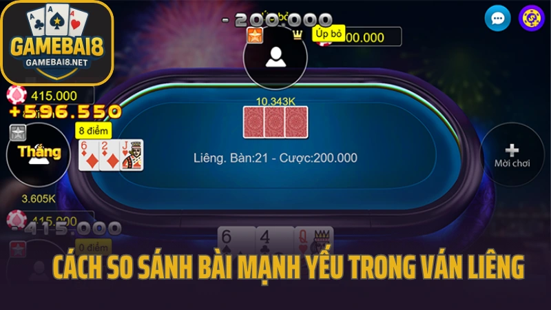 Liêng - đặt cược căng não chỉ trong vài lá bài 5 Cách so sánh bài mạnh yếu trong ván liêng