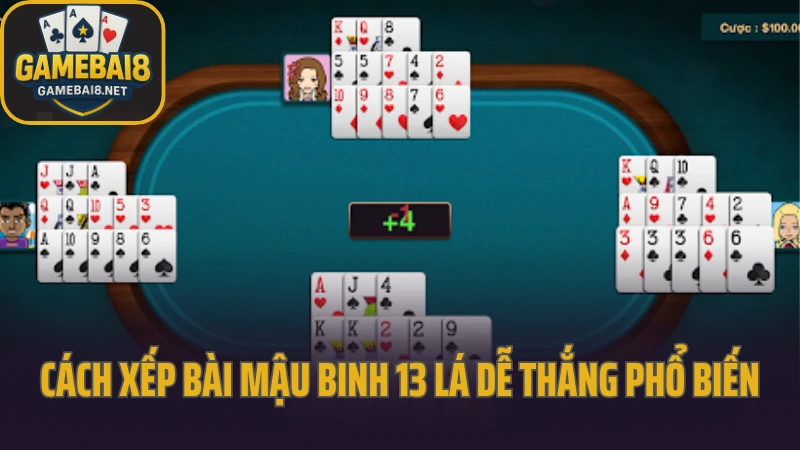Cách xếp bài mậu binh 13 lá dễ thắng không sai một bước 6 Cách xếp bài mậu binh 13 lá dễ thắng phổ biến khi gặp bài yếu