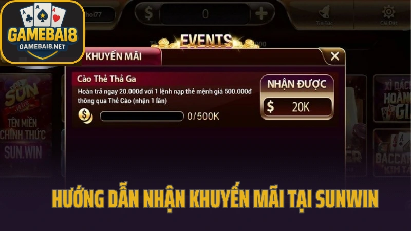 Sunwin - thế giới giải trí đầy màu sắc dành cho game thủ việt 8 Hướng dẫn nhận khuyến mãi tại sunwin