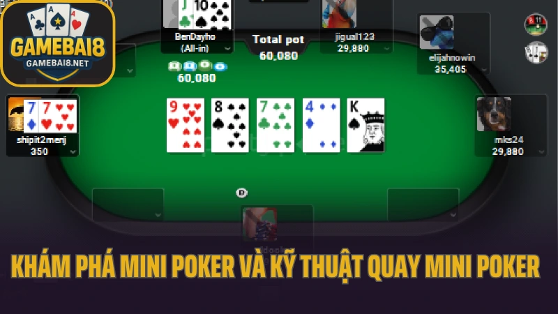 Kỹ thuật quay mini poker ra thưởng lớn từ chuyên gia 2 Khám phá mini poker và kỹ thuật quay mini poker ra thưởng lớn