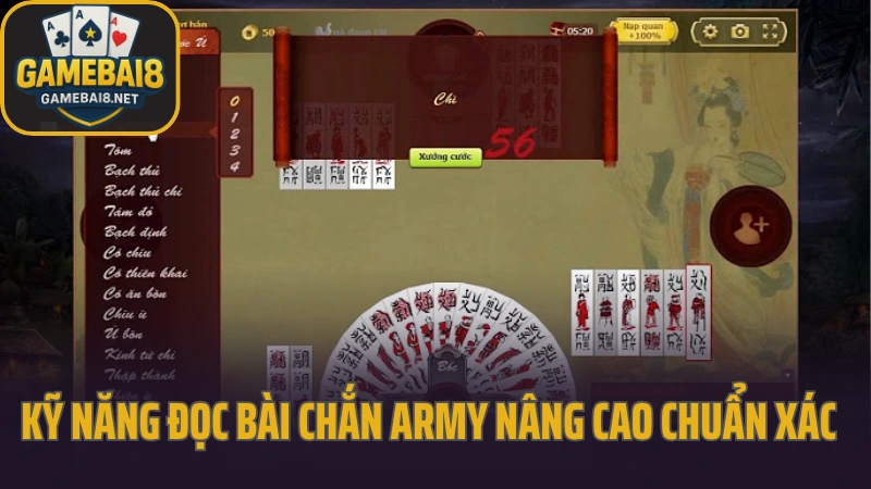 Kỹ năng đọc bài chắn army nâng cao chuẩn đến từng nước 3 Kỹ năng đọc bài chắn army nâng cao chuẩn xác