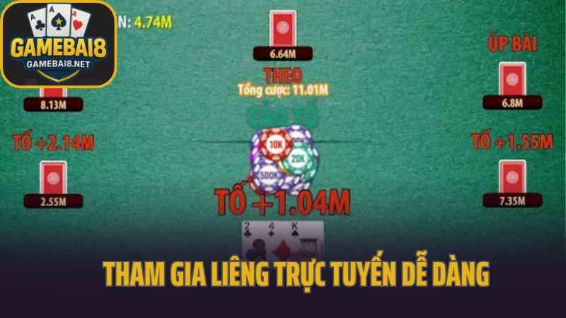 Liêng - đặt cược căng não chỉ trong vài lá bài 2 Tham gia liêng trực tuyến dễ dàng với chế độ chơi nhóm